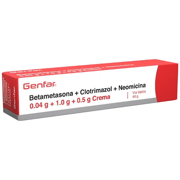 Betametasona + Clotrimazol + Neomicina Genfar 0.04/1/0.5G Crema Tubo X 40 G