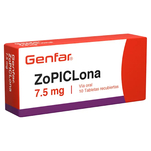 Zopiclona Genfar 7.5 Mg Caja X 10 Tabletas