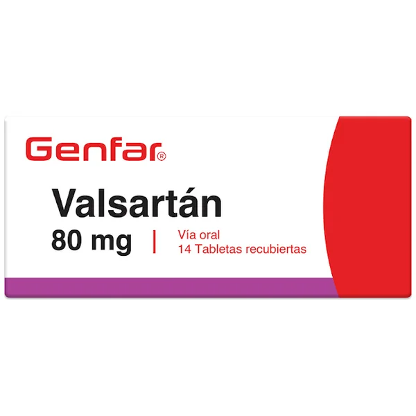 Valsartan 80 Mg Genfar Caja X 14 Tabletas