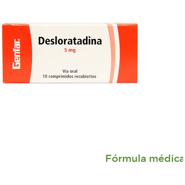 Desloratadina 5Mg Tabletas Recubiertas Caja X 10 Genfar