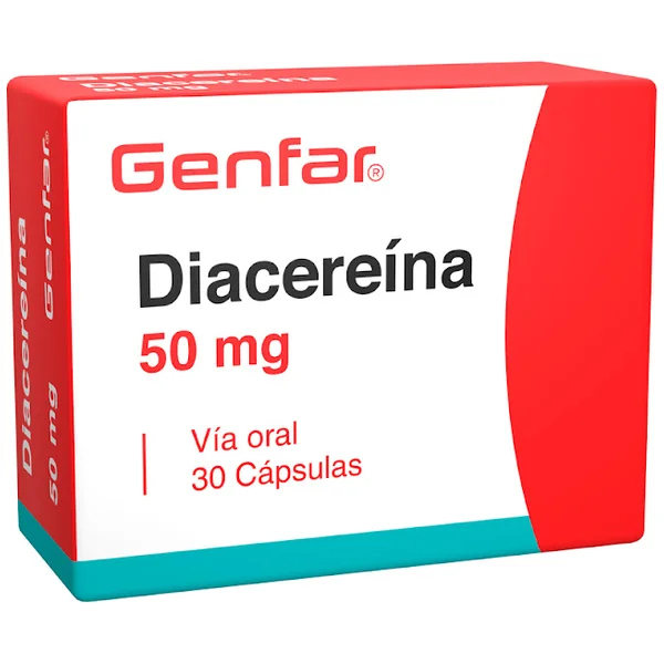 Diacereína 50 Mg Genfar Caja X 30 Cápsulas