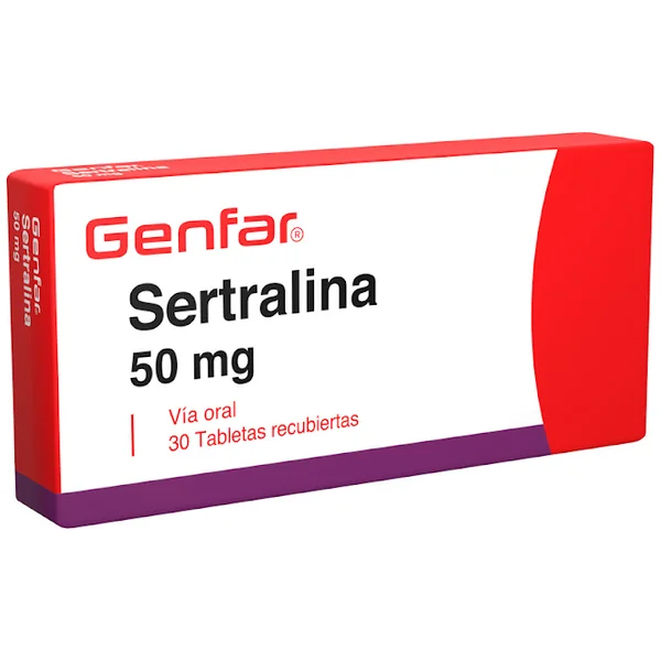 Sertralina 50 Mg Genfar Caja X 30 Tabletas
