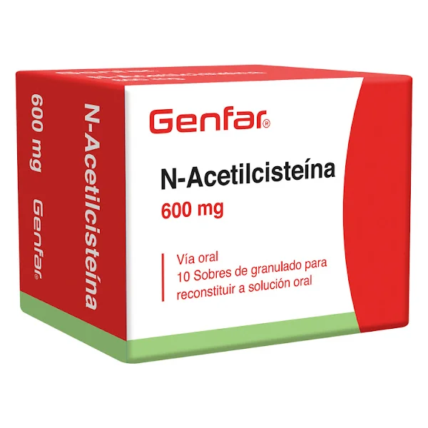 N-Acetilcisteina 600Mg Solución Para Reconstruir Genfar Caja X 10 Sachets
