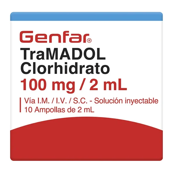 TRAMADOL 100 MG GENFAR CAJA X 10 AMPS