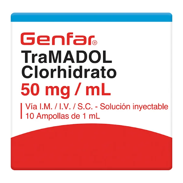 Tramadol 50mg Gefar Solución Inyectable Caja x 10 ampollas