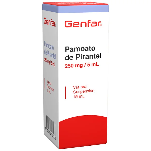Pamoato De Pirantel Genfar 250Mg Jarabe Frasco X 15 Ml