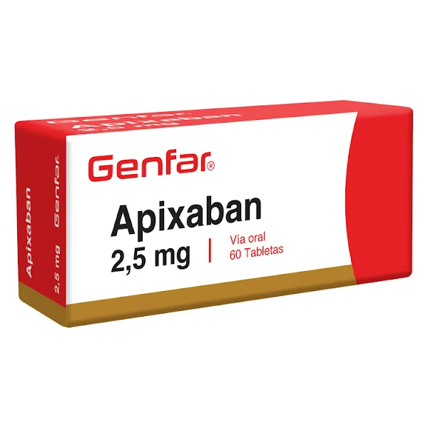 Apixaban 2.5Mg Genfar Caja X 60 Tabletas