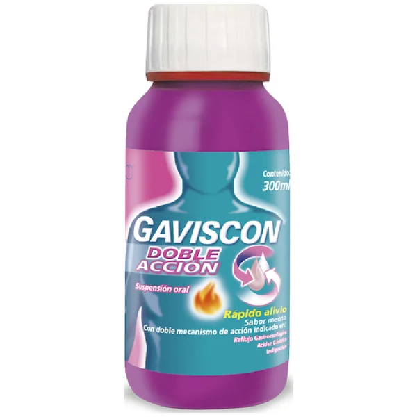 Gaviscon Doble Acción Bicarbonato De Sodio Para Reflujo E Indigestión Botella X 300 Ml