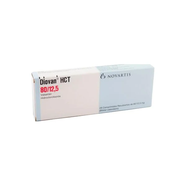 Diovan HCT Tabletas Recubiertas 80Mg+12.5Mg Caja X 28