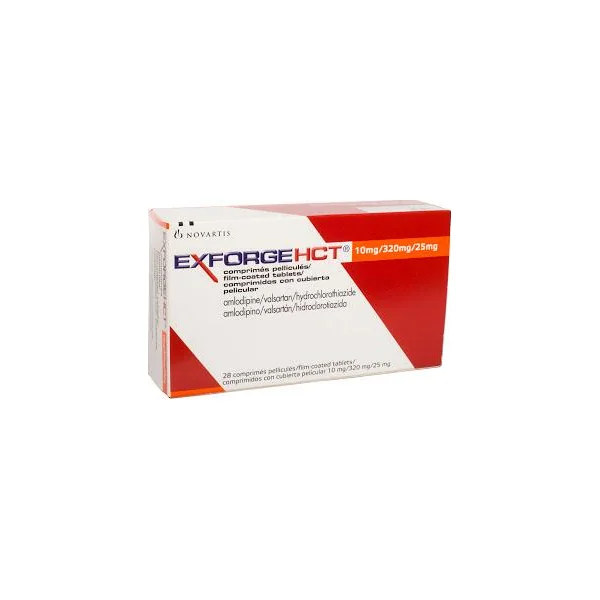 ExforgeHCT Amlodipina + Valsartán 10Mg/320mg Novartis Caja X 28 Comprimidos