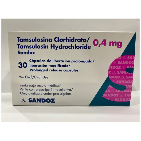 Tamsulosina Clorhidrato 0.4Mg Capsulas Liberacion Prolongada Caja X 30 Sandoz