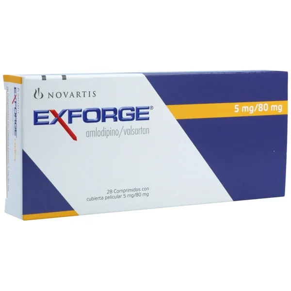 Exforge Tabletas Con Cubierta Pelicular 5Mg+80Mg Caja X 28