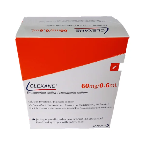 Clexane Enoxaparina Sódica 60Mg/0.6ml Sanofi Caja X 10 Jeringas