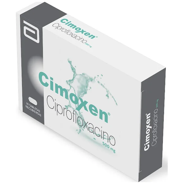 Cimoxen Ciprofloxacino 500 Mg Abbott Caja X 10 Tabletas