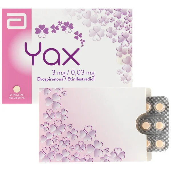 Yax Drospirenona + Etinilestradiol 3Mg/0.03mg Abbott Caja X 21 Tabletas