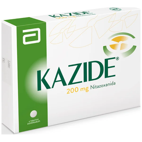 Kazide Nitazoxanida 200 Mg Abbott Caja X 6 Tabletas