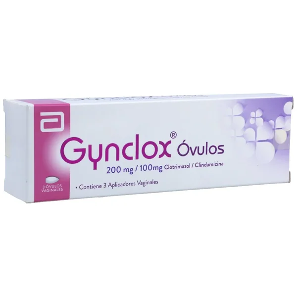 Gynclox Óvulos 200Mg+100Mg Caja X 3 Tabletas Vaginal
