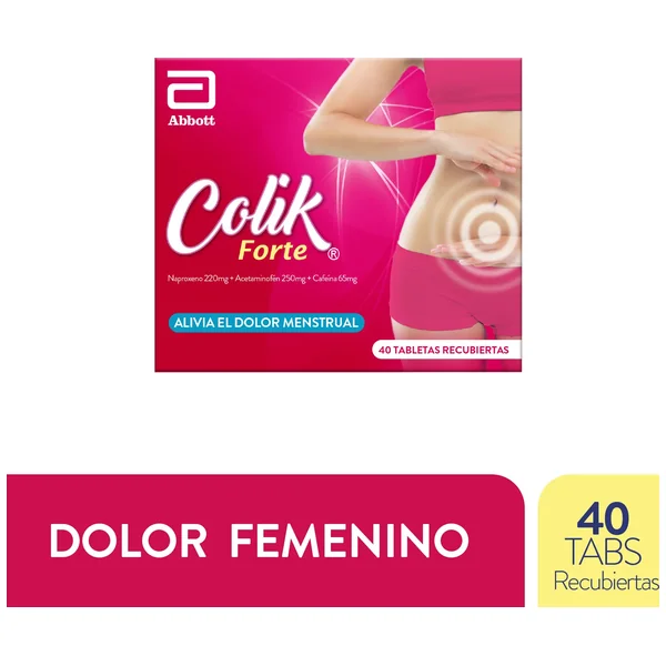 Colik Forte Acetaminofen/cafeina/naproxeno 250/65/220 Mg X 40 Tabl