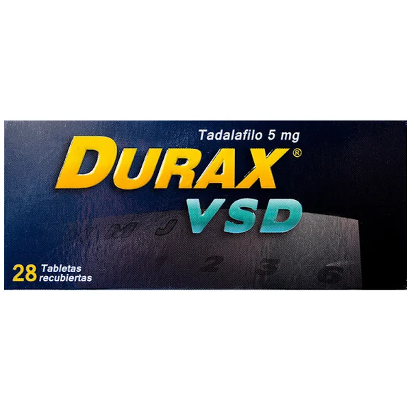 Durax VSD Tadalafilo 5 Mg Lafrancol Caja X 28 Tabletas