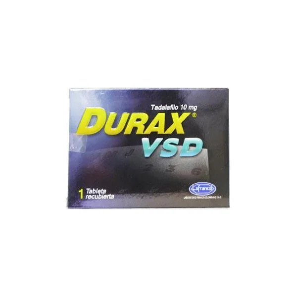 Durax VSD Tadafilo 10 Mg Lafrancol Caja X 1 Tableta