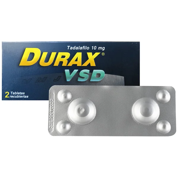 Durax VSD Tadalafilo 10 Mg Lafrancol Caja X 2 Tabletas