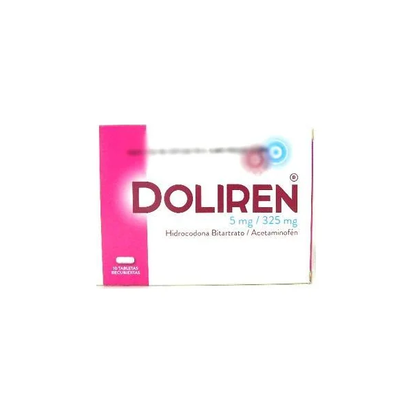Doliren Hidrocodona Bitartrato + Acetaminofén 5Mg/325mg Abbott Caja X 10 Tabletas