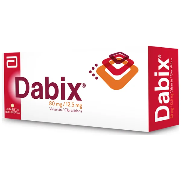 Dabix Valsartán + Clortalidona 80Mg/12.5mg Abbott Caja X 30 Tabletas