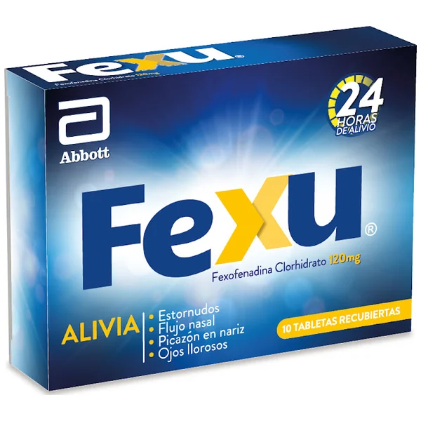 Fexu Fexofenadina Clorhidrato 120 Mg Abbott Caja X 10 Tabletas