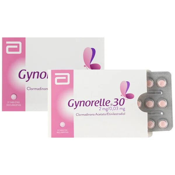 Gynorelle Clormadinona Acetato + Etinilestradiol 2Mg/0.03mg Abbott Caja X 21 Tabletas