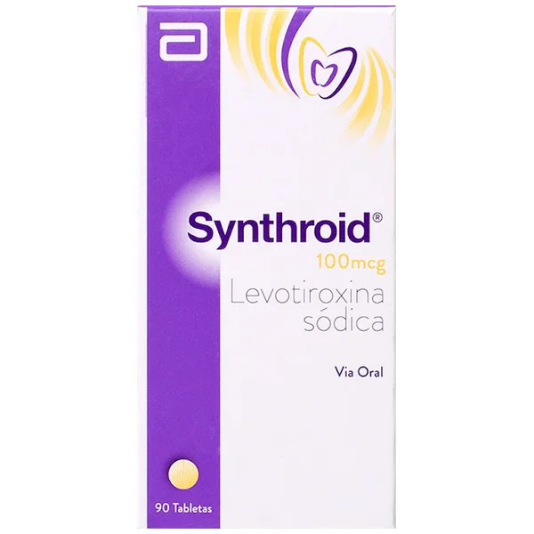 Synthroid Levotiroxina Sódica 100 Mcg Abbott Caja X 90 Tabletas