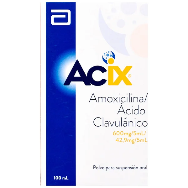 Acix Amoxicilina + Acido Clavulanico 600Mg/42,9mg Lafrancol Frasco X 100 Ml