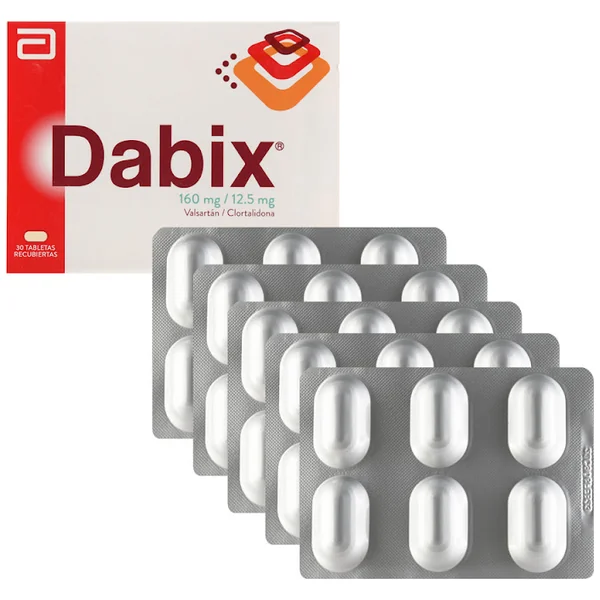 Dabix Valsartán + Clortalidona 160Mg/12.5mg Abbott Caja X 30 Tabletas