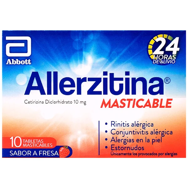 ALLERZITINA MASTICABLE FRESA 10MG 10TBS