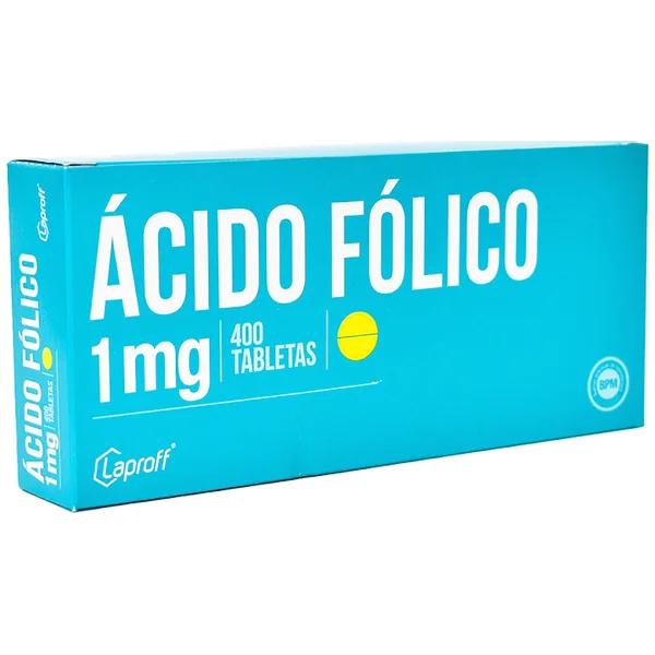 Ácido Fólico 1 Mg Laproff Caja X 400 Tabletas