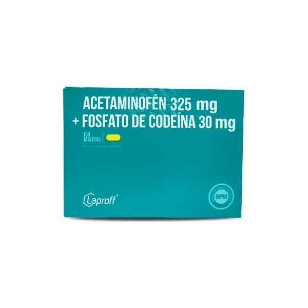 Acetaminofen+cod 325/30MG Laproff Caja X 100 Tabs