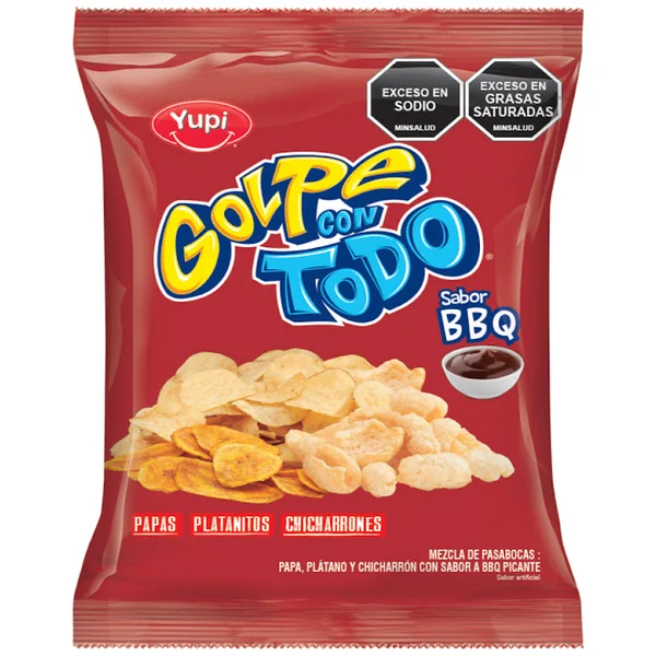 Pasabocas Yupi Golpe Con Todo Bbq x 140 gr