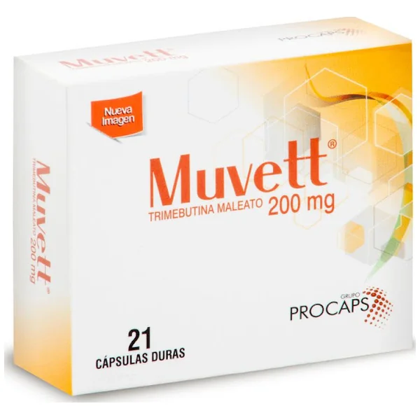 Muvett Trimebutina Maleato 200 Mg Procaps Caja X 21 Cápsulas