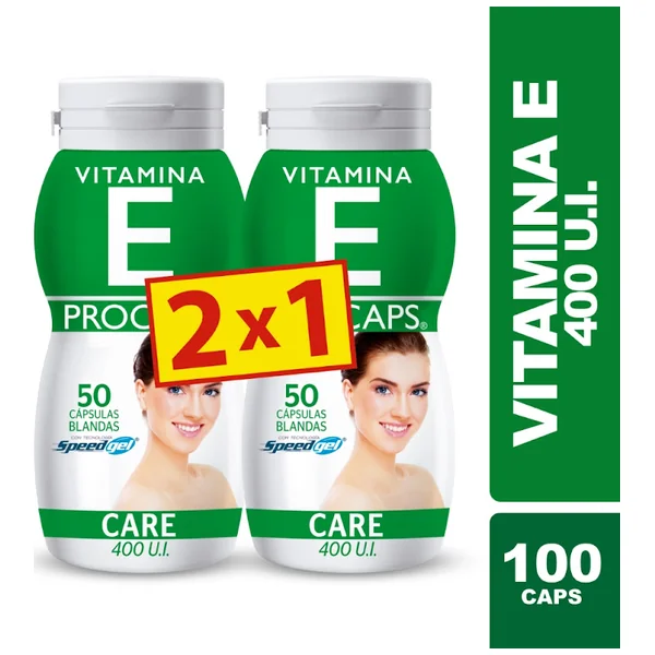 Procaps Vitamina E 400 U.I Frasco 50 Cápsulas X 2 Und