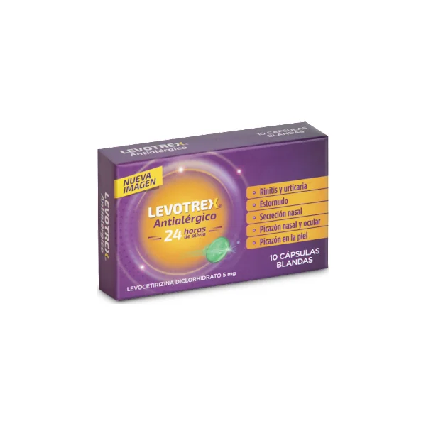 Levotrex Levocetrizina 5 Mg Procaps Caja X 10 Cápsulas