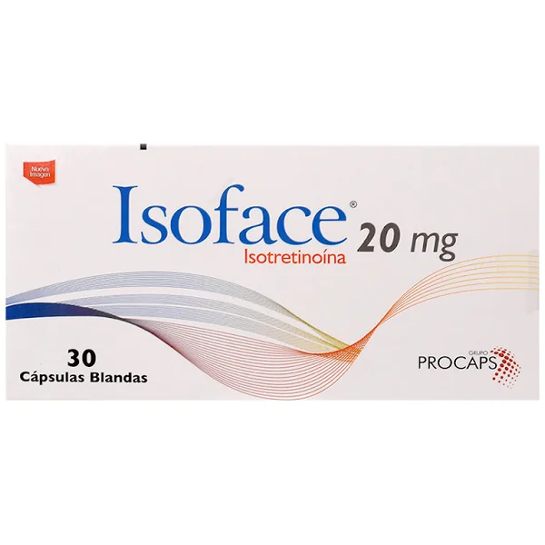 Isoface Isotretinoína 20 Mg Procaps Caja X 30 Cápsulas