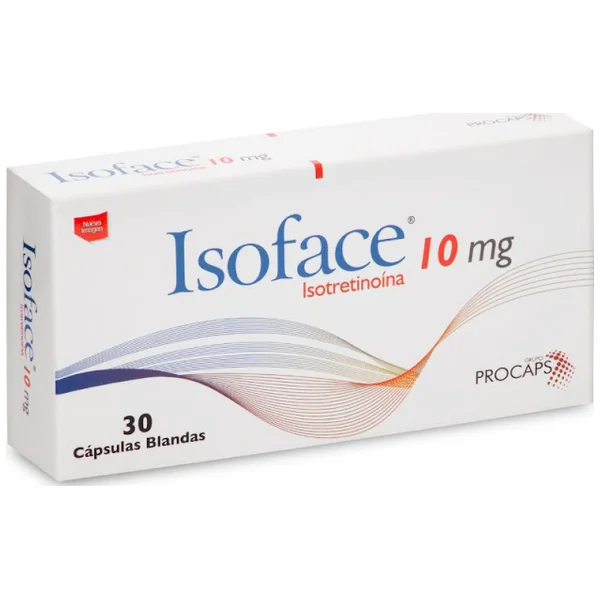 Isoface Isotretinoina 10 Mg Procaps Caja X 30 Cápsulas