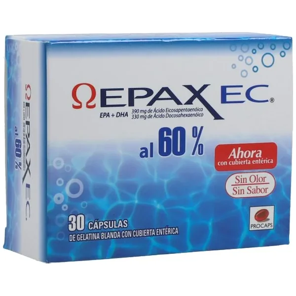 Epax EC Cápsulas Blandas Cubierta Entérica Al 60% Caja X 30