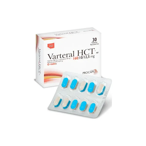 Varteral HCT 160/10/12.5 MG Caja X 30 Tabs