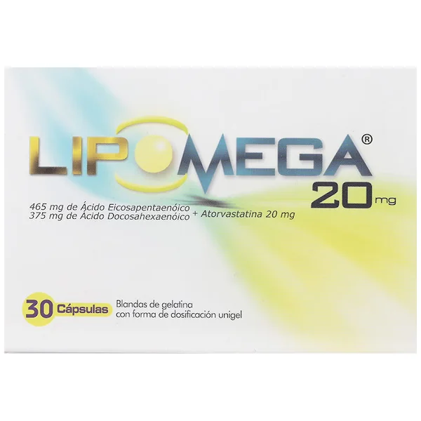 Lipomega Atorvastatina 20Mg Procaps Caja X 30 Cápsulas