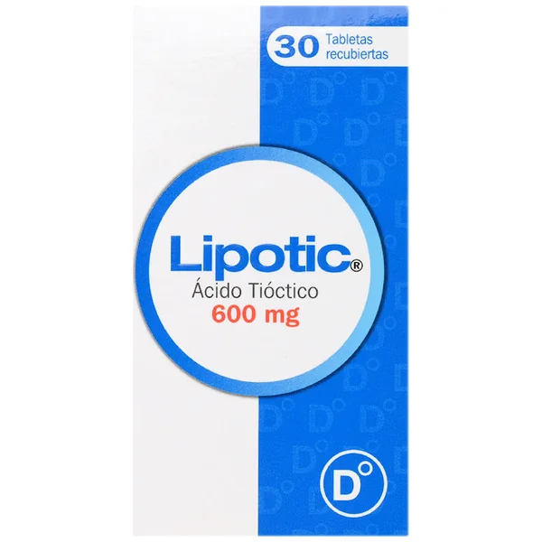 Lipotic Ácido Tioctico 600 mg Diabetrics Caja x 30 Tabletas
