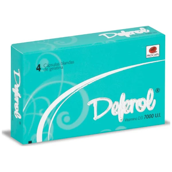 Deferol Vitamina D3 7000 UI Procaps Caja X 4 Cápsulas