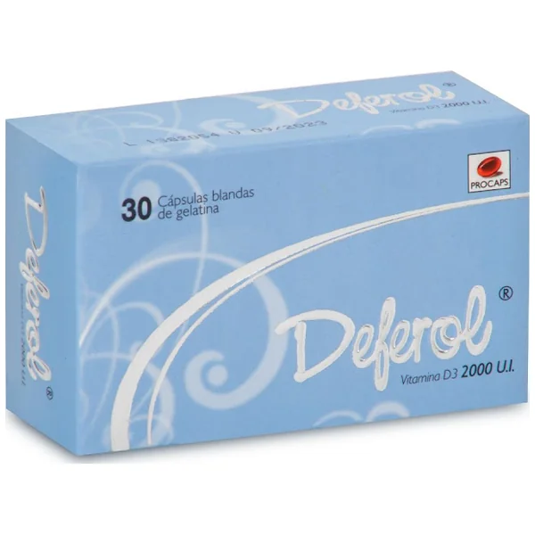 Deferol Vitamina D3 2000 UI Procaps Caja X 30 Cápsulas