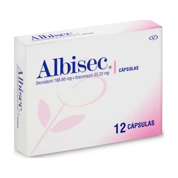 Albisec Secnidazol + Itraconazol + 166.66/33,33Mg Procaps Caja X 12 Cápsulas