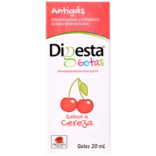 Digesta Gotas Dimetilpolisiloxano 66.6Mg Procaps Sabor Cereza Frasco X 20 Ml