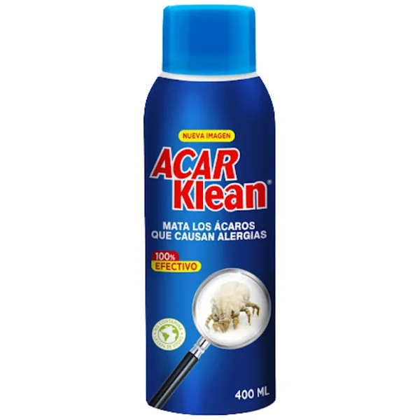 Acar Klean Líquido Aerosol Spray Frasco X 400 Ml Antiácaros. Deje Actuar Durante 10 Minutos.